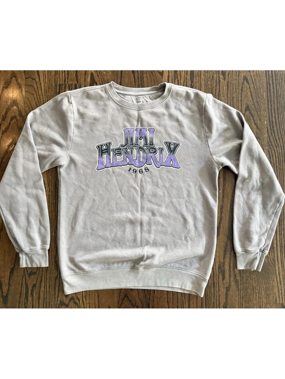 JIMI Hendrix Sweater all Authentic Stack Light Grey Licensed Band Purple Rain